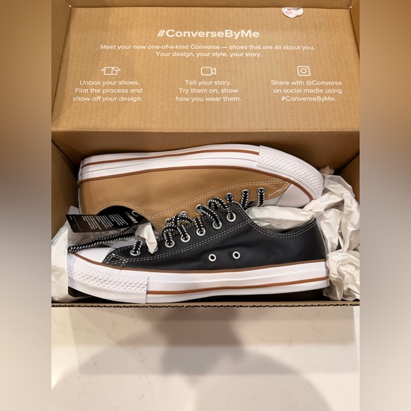 NWT Men’s Custom Converse Low Top - Leather (Size 11.5) - Picture 8 of 9